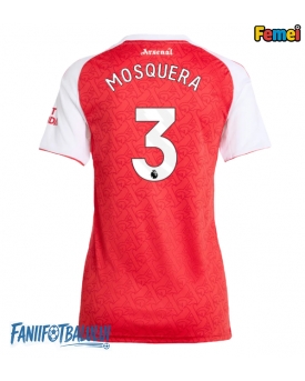 Arsenal Cristhian Mosquera #3 Tricou Fotbal Replică 2025-26 Femei Acasa